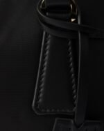 Re-Nylon and Leather Medium Top-Handle Bag With Padlock - Image 6