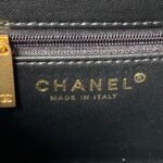 Chanel AS4416 Mini Shopping Bag Velvet and Black Calfskin Gold-Tone Metal Black - Image 7
