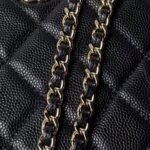Chanel 24S AP4000 Mini Clutch With Chain Crossbody Bag Black Caviar Light Gold Hardware - Image 6