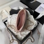 Chanel 24S AP4000 Mini Clutch with Chain Crossbody Bag Light Pink Caviar Light Gold Hardware - Image 4