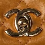 Chanel AS4654 Mini Trendy CC Flap Bag Caramel Lambskin Light Gold Hardware - Image 3