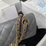 Chanel Small Classic Handbag Gold Hardware - Image 3