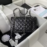 Chanel Small Classic Handbag Caviar Silver Hardware - Image 2