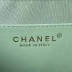 Chanel 24C AS4611 Vintage Logo Lambskin Rectangular Shoulder Bag Green - Image 7