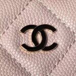 Chanel 24S AP4000 Mini Clutch with Chain Crossbody Bag Light Pink Caviar Light Gold Hardware - Image 3