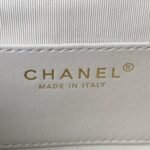 Chanel 24C AS4611 Vintage Logo Lambskin Rectangular Shoulder Bag White - Image 7