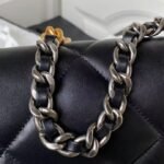 Chanel 24C AS4638 19 Hobo Bag Black Lambskin Mixed Metal Hardware - Image 4
