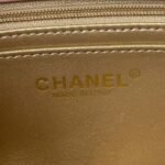 Chanel 23K AS1787 Mini Pearl Embossed Rectangular Flap Bag Lambskin Brushed Metal Hardware Dark Pink - Image 8