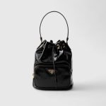 Prada Duet Naplak Patent Leather Bucket Bag