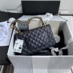 Chanel Classic 11.12 Handbag Caviar Gold Hardware Burgundy Interior - Image 2