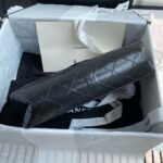Chanel 23A A37587 Classic Large 2.55 Flap Bag Black Aged Calfskin Ruthenium Hardware - Image 6