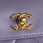 Chanel 24B AS5038 Lambskin Clutch Purple - Image 3