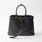 Prada Buckle Large Leather Handbag With Belt