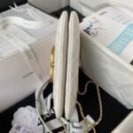 Chanel 24C AS4611 Vintage Logo Lambskin Rectangular Shoulder Bag White - Image 6