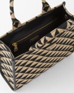 Small Prada Symbole Embroidered Fabric Handbag - Image 3
