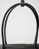 Re-Nylon and Leather Medium Top-Handle Bag With Padlock - Image 6
