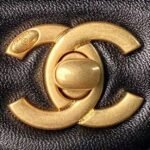 Chanel AS4861 Small Flap Bag Pearl Lambskin Faux Pearl & Gold Metal Black - Image 3