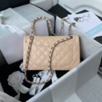 Chanel Small Classic Handbag Caviar Silver Hardware - Image 2