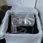 Chanel 24B AS5129 Metallic Lambskin Butterfly Evening Bag Metallic Silver