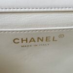 Chanel AS4385 Mini Flap Bag Pearl Lambskin Faux Pearl & Gold Metal White - Image 7