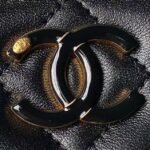 Chanel AP3940 Lambskin Cosmetic Bag Shiny Lambskin Enamel & Gold Metal Black - Image 5