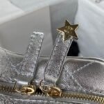 Chanel 24C AS4579 Star Bag Metallic Silver Lambskin Gold Hardware - Image 7