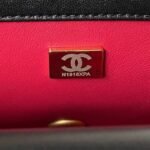 Chanel 23S AS4064 Camellia Embossed Chain Lambskin Flap Bag Black - Image 8