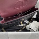 Chanel Classic 11.12 Handbag Caviar Gold Hardware Burgundy Interior - Image 7