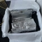 Chanel 24B AS5129 Metallic Lambskin Butterfly Evening Bag Metallic Silver - Image 6