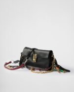 Prada Soft Sound Small Leather Shoulder Bag With Charms - Image 2
