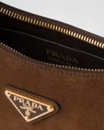 Prada Arqué Suede Shoulder Bag - Image 6