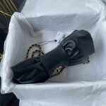 Chanel 24B AS5129 Metallic Lambskin Butterfly Evening Bag Black - Image 4