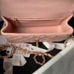 Chanel 24A AS4924 Mini Flap Bag With Top Handle Pink - Image 7