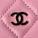 Chanel 24S AP4000 Mini Clutch with Chain Crossbody Bag Pink Caviar Light Gold Hardware - Image 3