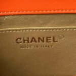 Chanel AS4868 Mini Flap Bag Pearl Lambskin Faux Pearl & Gold Metal Orange - Image 6
