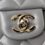 Chanel Small Classic Handbag Silver Hardware - Image 3