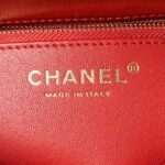Chanel AS4654 Mini Fashion CC Flap Bag Red Lambskin Light Gold Hardware - Image 7