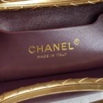 Chanel 24B AS5038 Lambskin Clutch Burgundy - Image 7