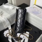 Chanel AS4973 Mini Flap Bag Shiny Lambskin Enamel & Gold Metal Black - Image 6