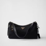 Prada Aimée Large Re-Nylon and Leather Shoulder Bag With Padlock