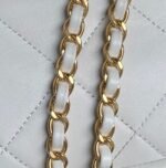 Chanel 24B AS5038 Lambskin Clutch White - Image 7