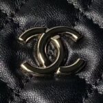 Chanel 24B AP3354 Calfskin Chain Clutch Black - Image 3