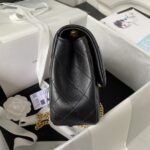 Chanel 23S AS4064 Camellia Embossed Chain Lambskin Flap Bag Black - Image 5