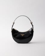 Prada Arqué Naplak Patent Leather Shoulder Bag