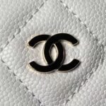 Chanel 24S AP4000 Mini Clutch With Chain Crossbody Bag White Caviar Light Gold Hardware - Image 3