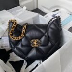 Chanel 24C AS4638 19 Hobo Bag Black Lambskin Mixed Metal Hardware