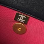 Chanel 24C AS4638 19 Hobo Bag Black Lambskin Mixed Metal Hardware - Image 8