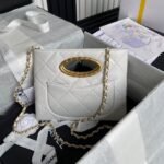 Chanel 24B AS5038 Lambskin Clutch White - Image 2