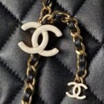 Chanel AS4967 Small Flap Bag Shiny Lambskin Enamel & Gold Metal Black - Image 6