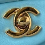 Chanel Small Classic Handbag Gold Hardware - Image 3